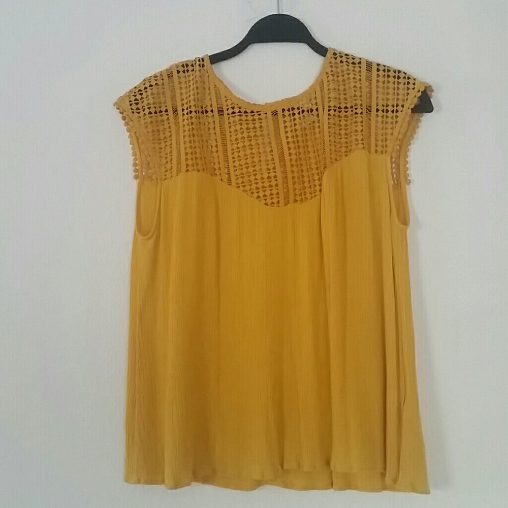 H&M Yellow Sleeveless Top